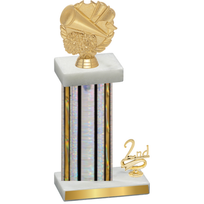 Accented Single Silver Glacier Second Place Cheerleading Trophy