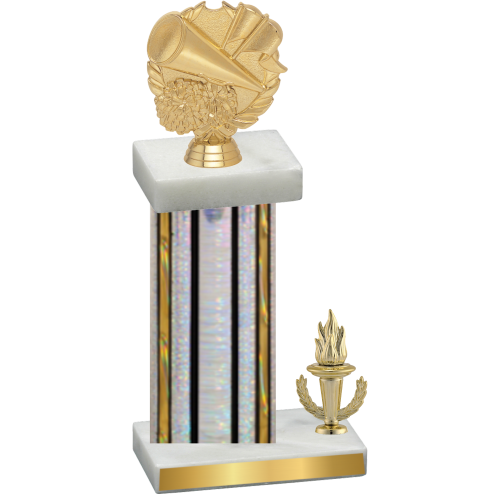 Accented Single Silver Glacier Victory Cheerleading Trophy