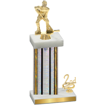 Accented Single Silver Glacier Second Place Hockey Trophy