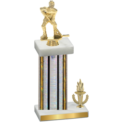 Accented Single Silver Glacier Victory Hockey Trophy