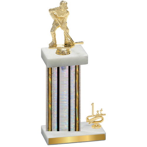 Accented Single Silver Glacier First Place Hockey Trophy