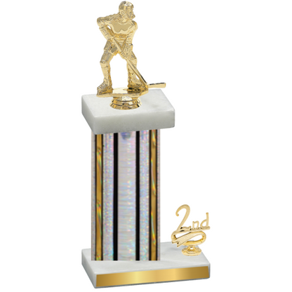 Accented Single Silver Glacier Second Place Hockey Trophy