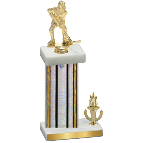 Accented Single Silver Glacier Victory Hockey Trophy
