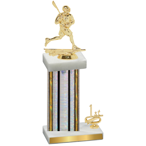 Accented Single Silver Glacier First Place Lacrosse Trophy