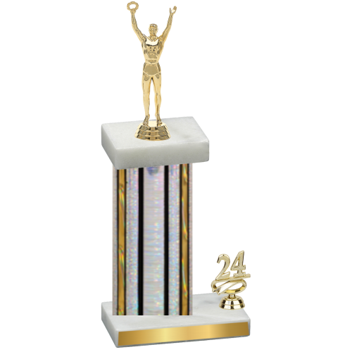Accented Single Silver Glacier Year Victory Trophy