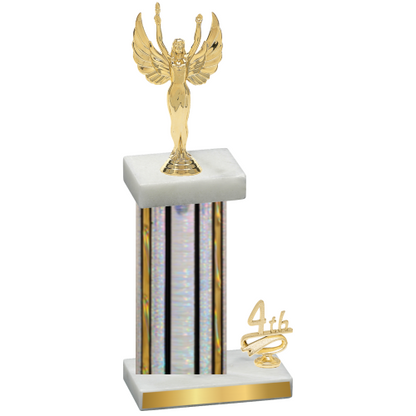 Accented Single Silver Glacier Fourth Place Victory Trophy