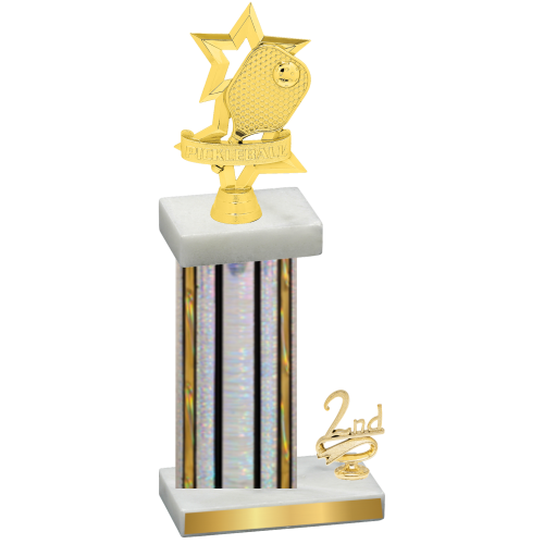 Accented Single Silver Glacier Second Place Pickleball Trophy