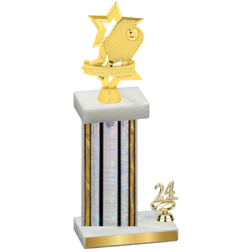 Accented Single Silver Glacier Year Pickleball Trophy