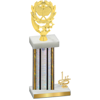 Accented Single Silver Glacier First Place Pickleball Trophy