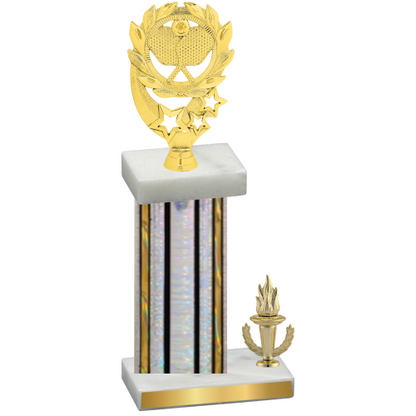 Accented Single Silver Glacier Victory Pickleball Trophy