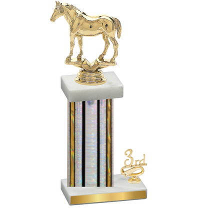 Accented Single Silver Glacier Third Place Horses Trophy