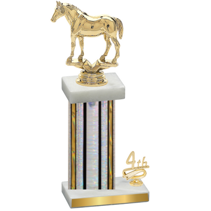 Accented Single Silver Glacier Fourth Place Horses Trophy