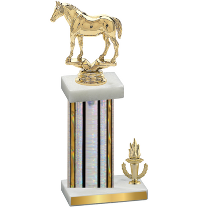 Accented Single Silver Glacier Victory Horses Trophy
