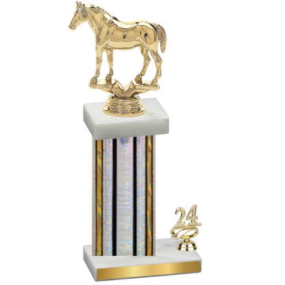 Accented Single Silver Glacier Year Horses Trophy