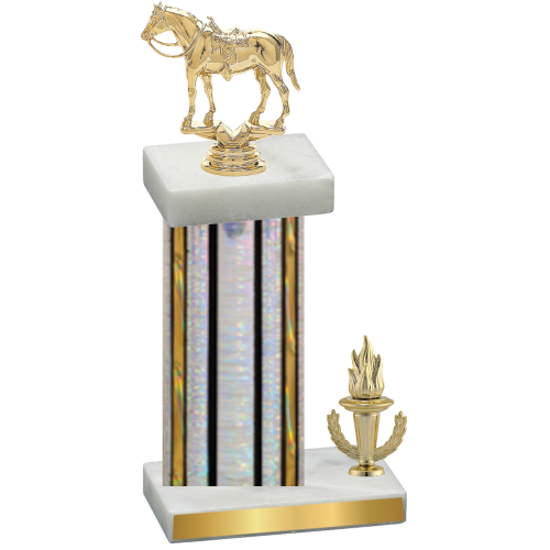 Accented Single Silver Glacier Victory Horses Trophy