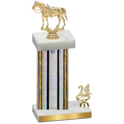Accented Single Silver Glacier Year Horses Trophy