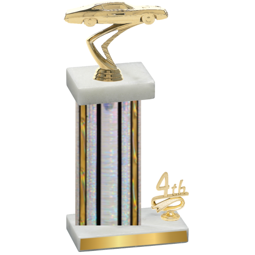 Accented Single Silver Glacier Fourth Place Cars Trophy