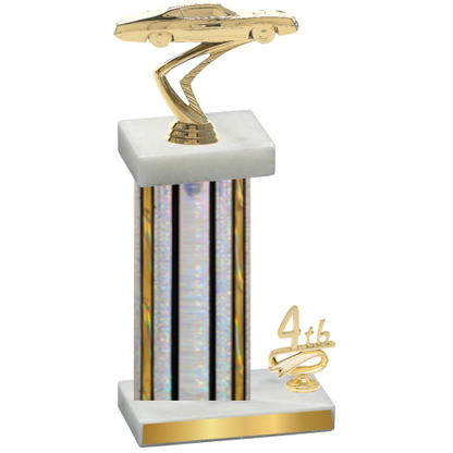 Accented Single Silver Glacier Fourth Place Cars Trophy