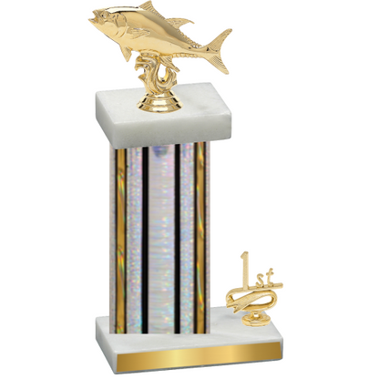 Accented Single Silver Glacier First Place Fishing Trophy