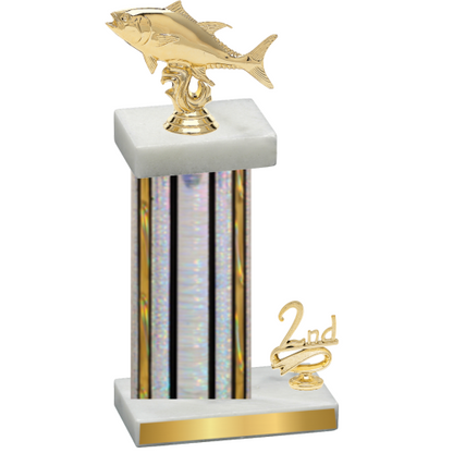 Accented Single Silver Glacier Second Place Fishing Trophy