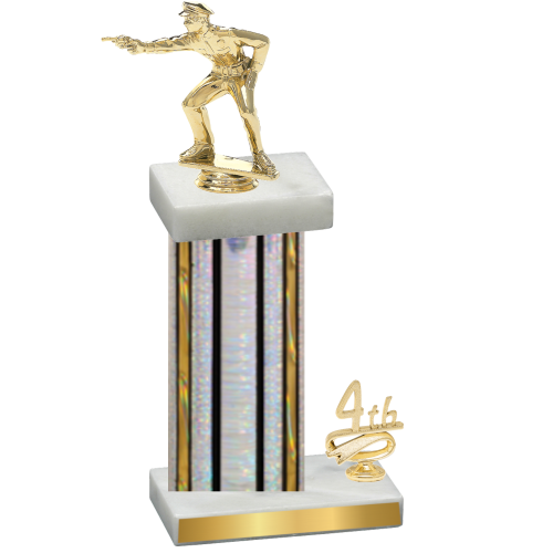Accented Single Silver Glacier Fourth Place Shooter Trophy