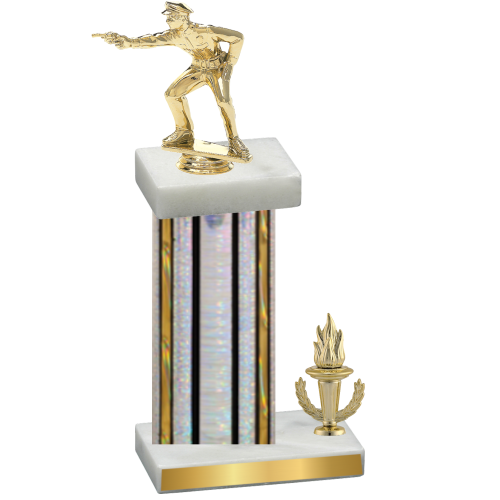 Accented Single Silver Glacier Victory Shooter Trophy