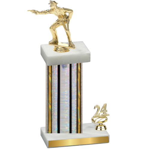 Accented Single Silver Glacier Year Shooter Trophy