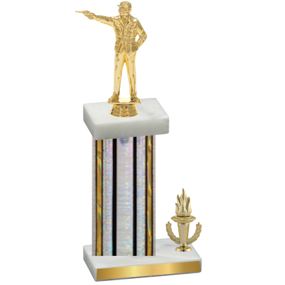 Accented Single Silver Glacier Victory Shooter Trophy