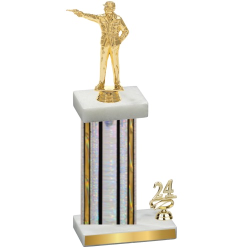 Accented Single Silver Glacier Year Shooter Trophy