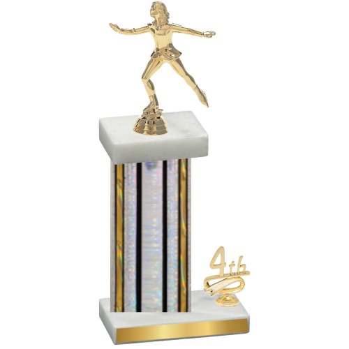 Accented Single Silver Glacier Fourth Place Skater Trophy