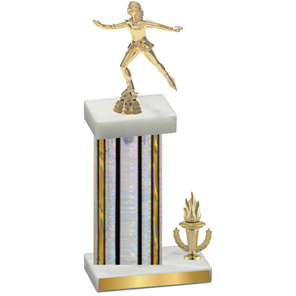 Accented Single Silver Glacier Victory Skater Trophy