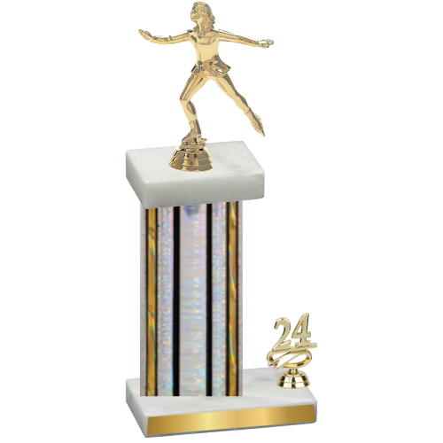 Accented Single Silver Glacier Year Skater Trophy