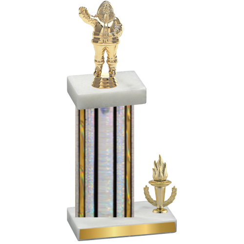 Accented Single Silver Glacier Victory Holiday Trophy