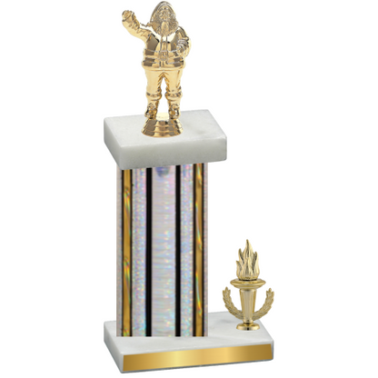 Accented Single Silver Glacier Victory Holiday Trophy