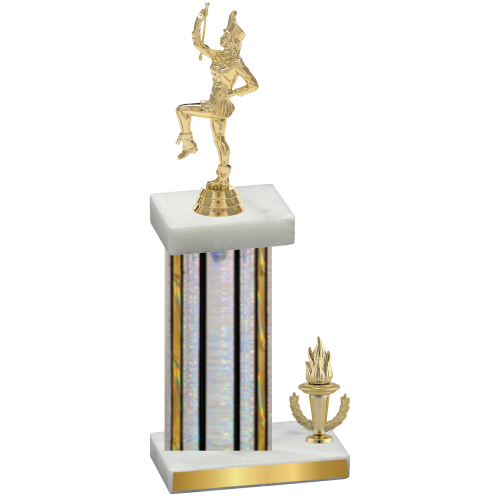 Accented Single Silver Glacier Victory Majorette Trophy