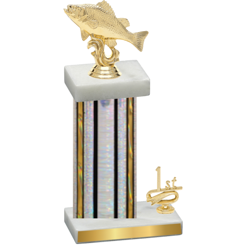 Accented Single Silver Glacier First Place Fishing Trophy