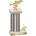 Accented Single Silver Glacier First Place Fishing Trophy