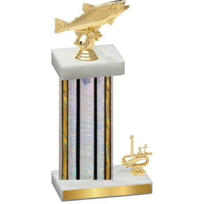 Accented Single Silver Glacier First Place Fishing Trophy