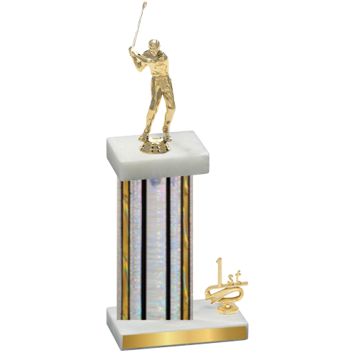 Accented Single Silver Glacier First Place Golf Trophy