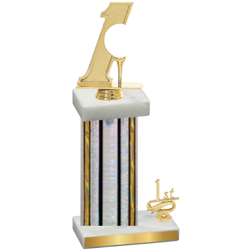 Accented Single Silver Glacier First Place Golf Trophy