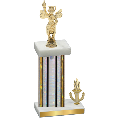 Accented Single Silver Glacier Victory Academics Trophy
