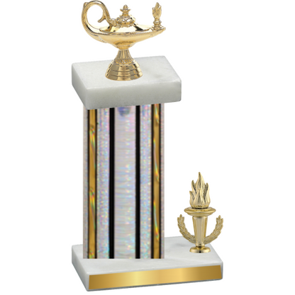 Accented Single Silver Glacier Victory Academics Trophy