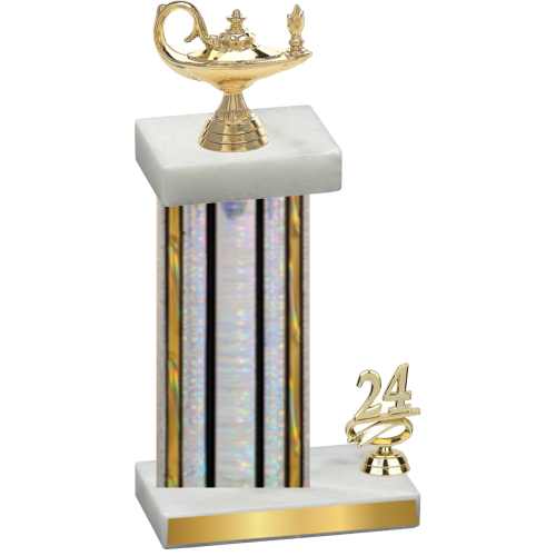 Accented Single Silver Glacier Year Academics Trophy