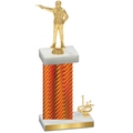 Accented Single Orange Carbon Fiber First Place Shooter Trophy