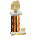Accented Single Orange Glacier First Place Soccer Trophy