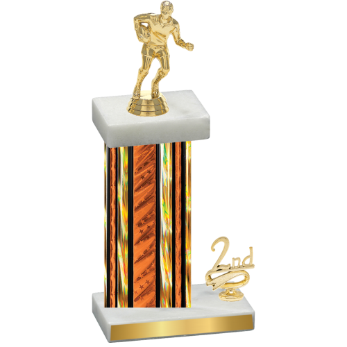 Accented Single Orange Glacier Second Place Rugby Trophy