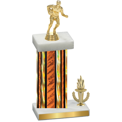 Accented Single Orange Glacier Victory Rugby Trophy