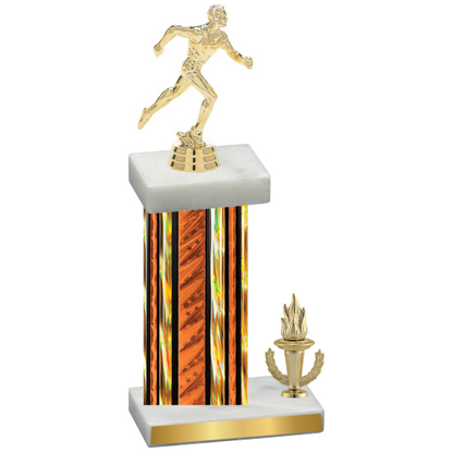 Accented Single Orange Glacier Victory Running Trophy