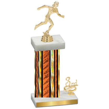 Accented Single Orange Glacier Third Place Running Trophy