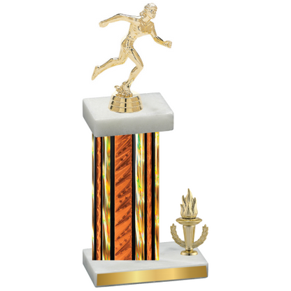 Accented Single Orange Glacier Victory Running Trophy